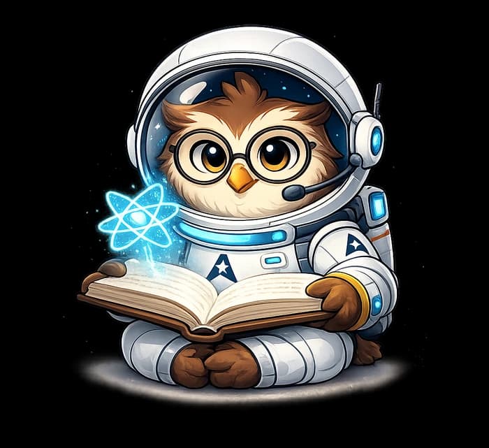 Owler reading a book, ready to help you learn